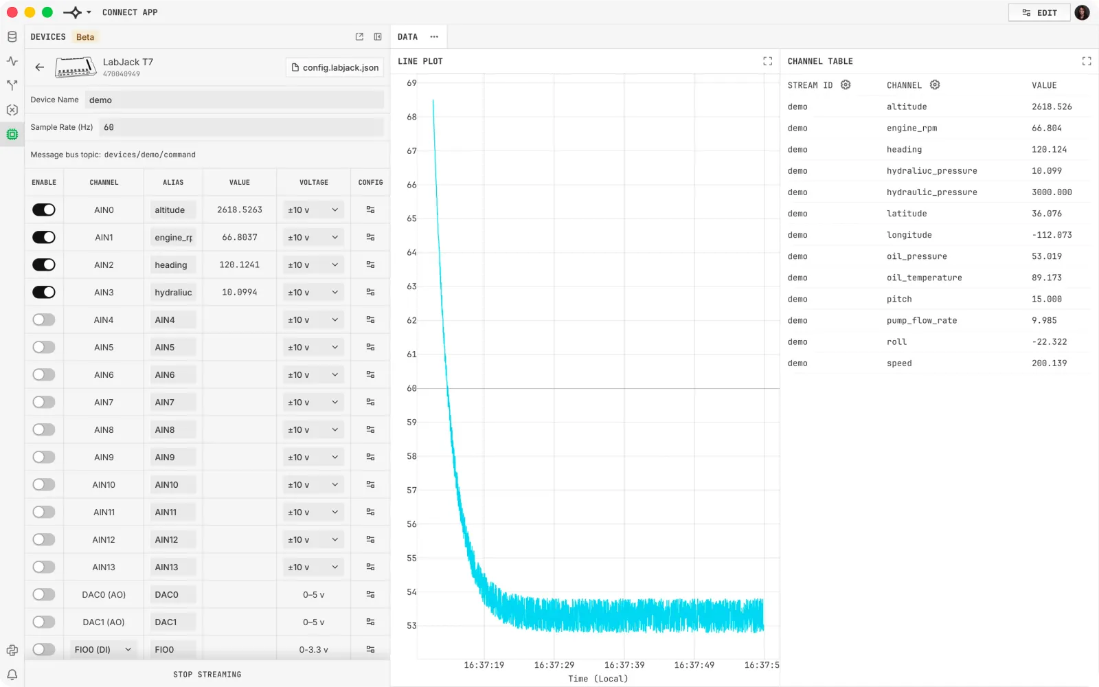 Nominal Connect test app
